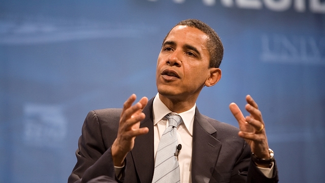 Barack Obama speaking at a event. (GettyImages)&nbsp;