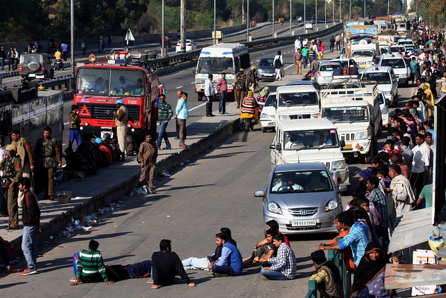 Jats blocking roads.