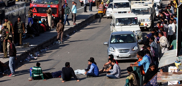 Jats blocking roads.