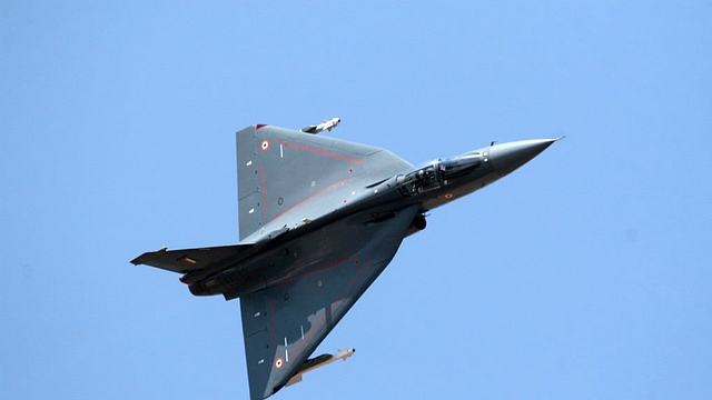 LCA Tejas at a demo.