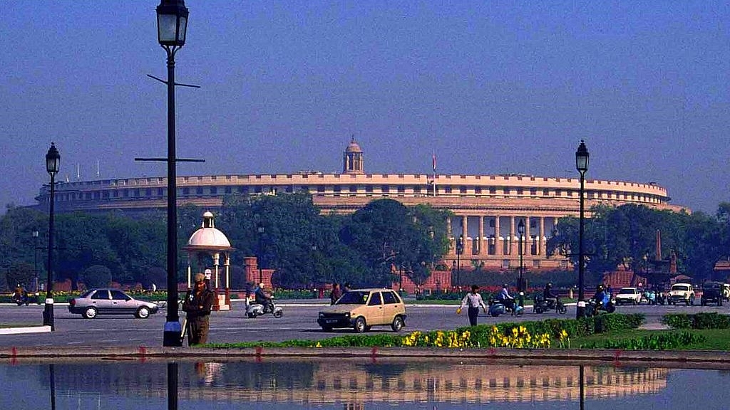 The Indian Parliament in New Delhi.