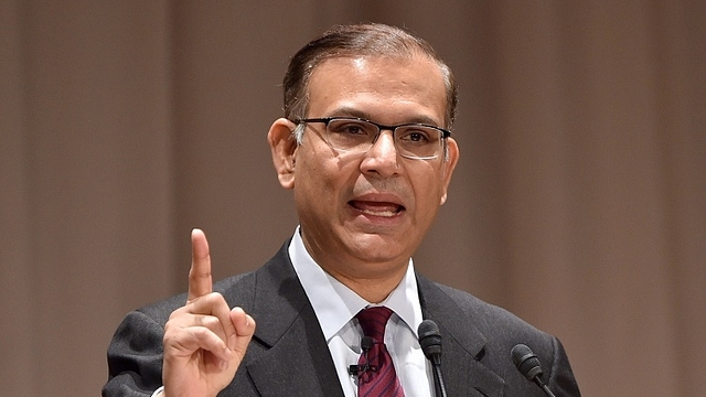 India’s Minister of State for Finance Jayant Sinha delivers a speech at the 21st International  Conference of The Future of Asia at a hotel in Tokyo on May 22, 2015. The two-day conference entitled “Asia Beyond 2015: The Quest for Lasting Peace and Prosperity” ends on May 21.  AFP PHOTO / KAZUHIRO NOGI        (Photo credit should read KAZUHIRO NOGI/AFP/Getty Images)