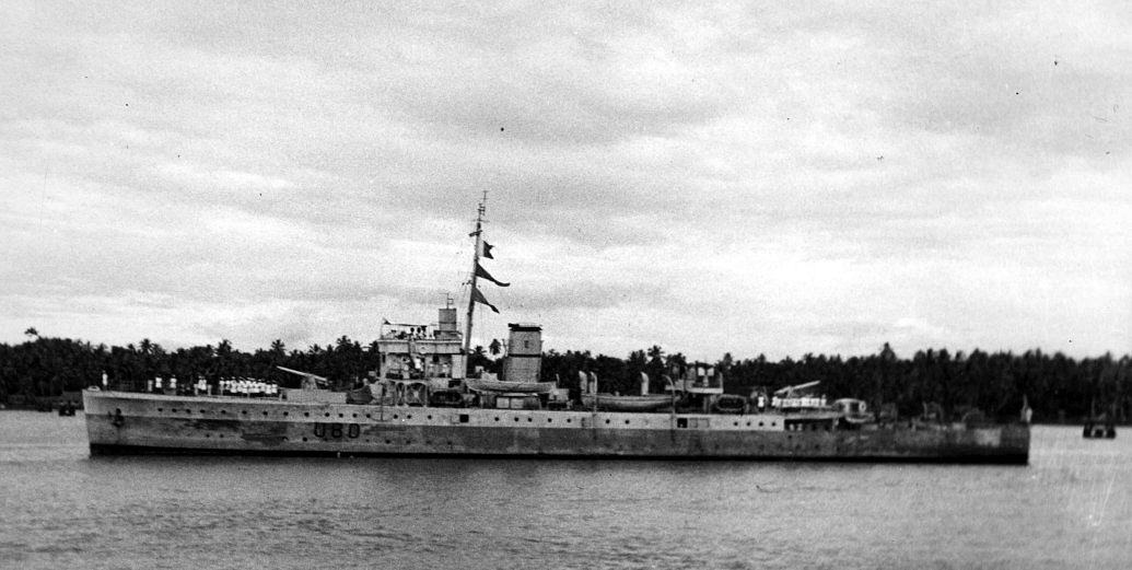 HMS Hindustan, one of the vessels aboard which Indian naval ratings ‘mutinied’.