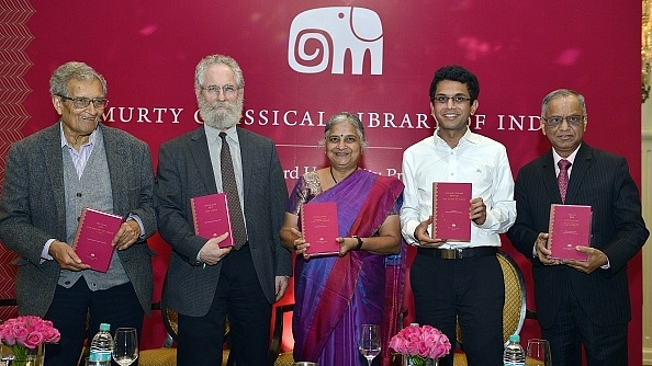 Sheldon Pollock: second from left; Murthy junior: second from right/Getty Images