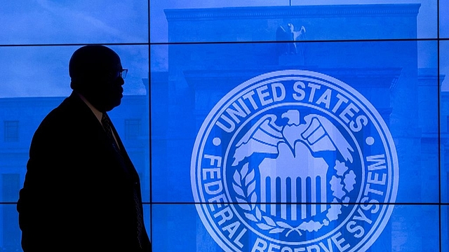 US Federal Reserve logo (SAUL LOEB/AFP/Getty Images)