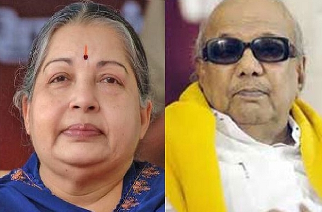 Jayalalithaa and Karunanidhi

