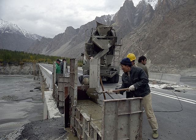 
Chinese labourers work on the Karakoram highway, in Gulmit village of 
Hunza valley in northern Pakistan.(Photo credits- AFP/Getty Images)

