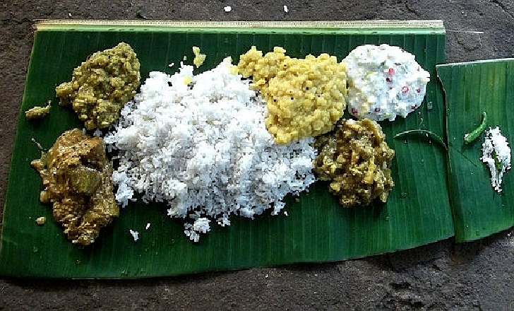 Abadha, the afternoon meal of the Jagannath Temple served on a plantain leaf.