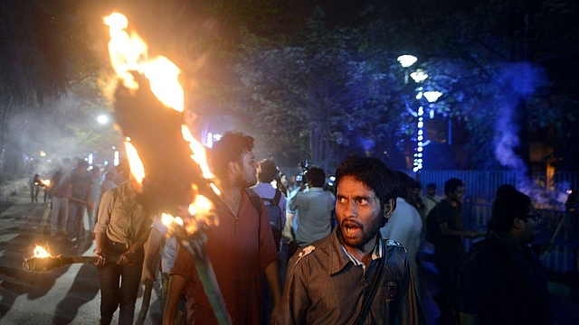 Student protest at Jadavpur (Photo: Getty)