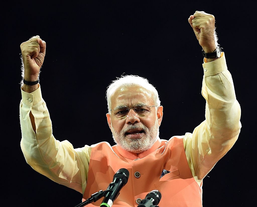 Prime Minister Modi at Madison Square Garden, New York in 2014 (Photo credits: DON EMMERT/AFP/Getty Images)
