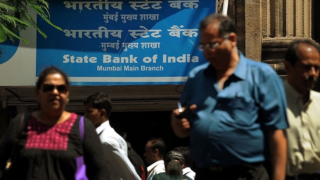 A State Bank of India branch. (PUNIT PARANJPE/AFP/Getty Images)