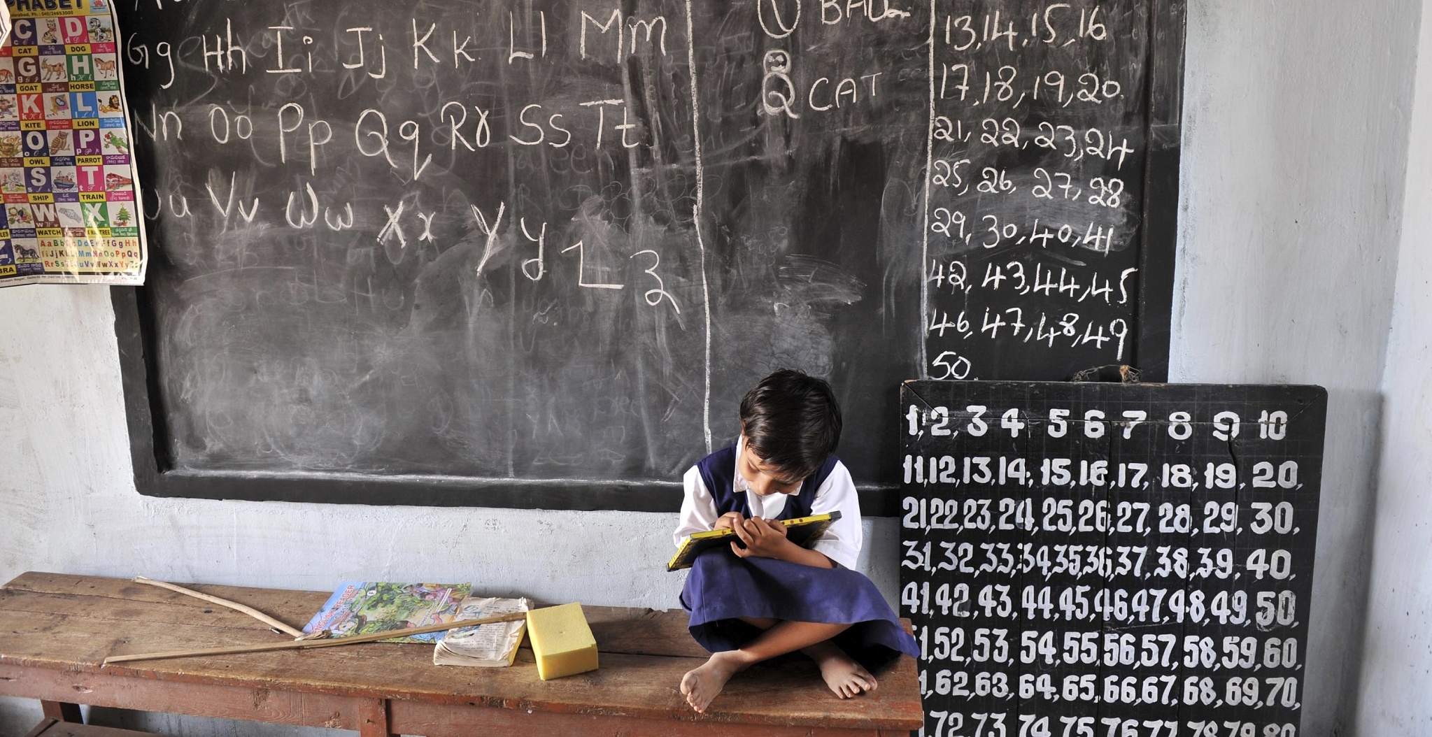 An Indian school girl. (Photo: NOAH SEELAM/AFP/Getty Images)