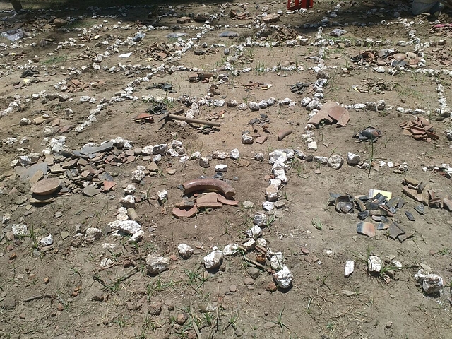 Artefacts from the excavation site.