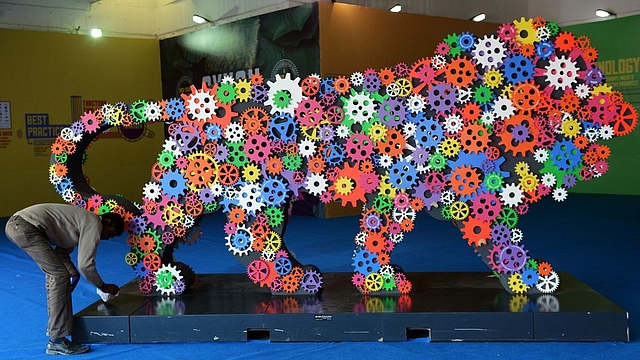 Make in India symbol (MONEY SHARMA/AFP/Getty Images)&nbsp;