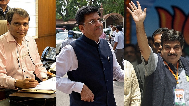 Suresh Prabhu, Piyush Goyal and Nitin Gadkari