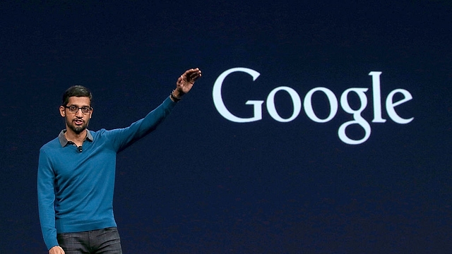 

Google senior vice president of product Sundar Pichai delivers the keynote address during the 2015 Google I/O conference on May 28, 2015 in San Francisco, California. The annual Google I/O conference runs through May 29. (Photo by Justin Sullivan/Getty Images)