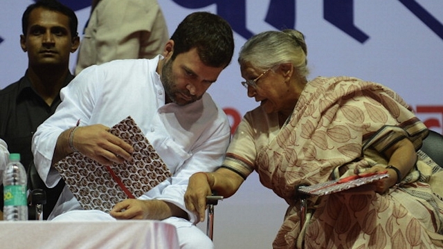 Rahul Gandhi and Sheila Dikshit (RAVEENDRAN/AFP/Getty Images)