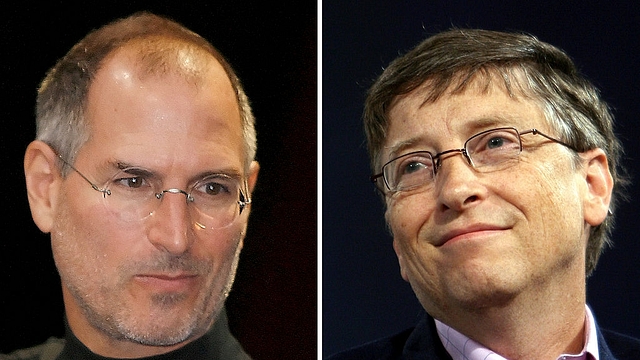 Steve Jobs and Bill Gates (TONY AVELAR/AFP/Getty Images)&nbsp;