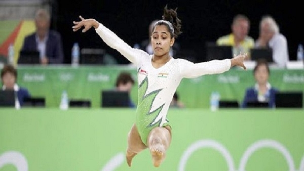 Dipa Karmakar performing at Rio Olympics 2016 (Indian Express/Wikimedia Commons)