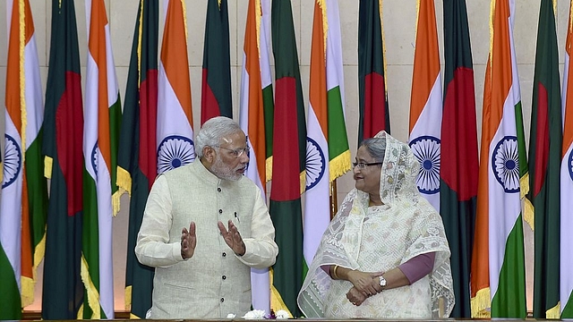 Narendra Modi and Sheikh Hasina (MUNIR UZ ZAMAN/AFP/Getty Images)