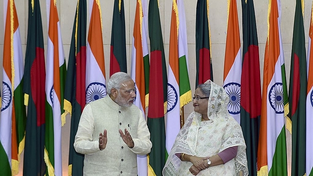 Narendra Modi and Sheikh Hasina (MUNIR UZ ZAMAN/AFP/Getty Images)