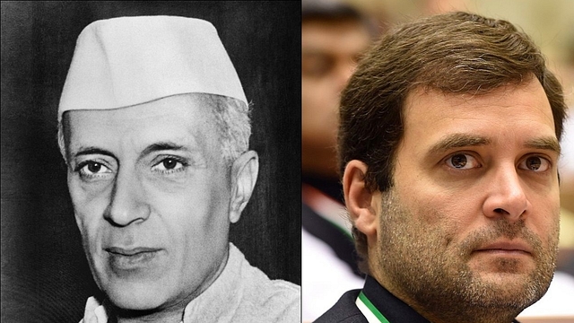 Nehru (L) and Rahul Gandhi&nbsp;