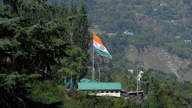 The national flag at Uri HQ of the Indian Army (TAUSEEF MUSTAFA/AFP/Getty Images)