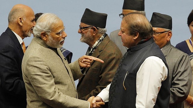 Prime Minister Narendra Modi with Pak PM Nawaz Sharif 
(NIRANJAN SHRESTHA/AFP/Getty Images)

