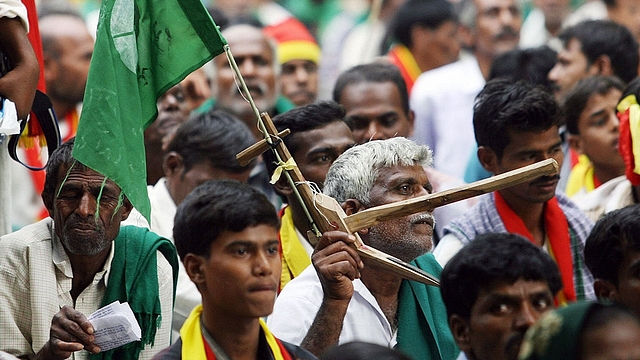 A protest in Karnataka (RAVEENDRAN/AFP/Getty Images)&nbsp;