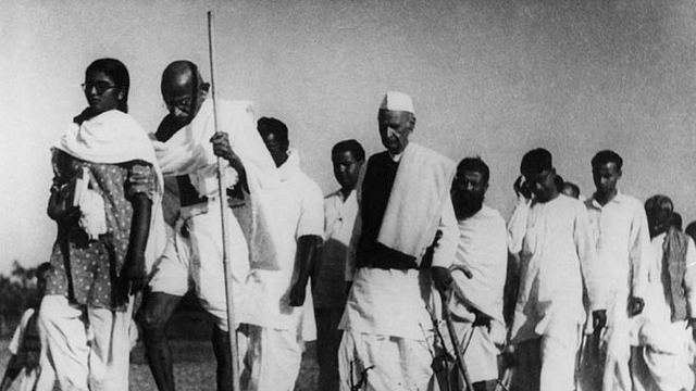 Gandhi and his followers&nbsp;