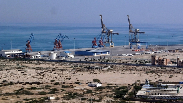 The construction site at Gwadar port in the Arabian Sea (BEHRAM BALOCH/AFP/Getty Images)