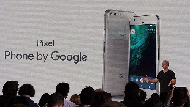 Google hardware team
head Rick Osterloh introduces the new Pixel smartphone at a press event in San
Francisco, California. Photo credit: GLENN CHAPMAN/AFP/GettyImages