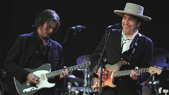 Legend Bob Dylan performs on stage during the 21st edition of the Vieilles Charrues music festival. (FRED TANNEAU/AFP/GettyImages)