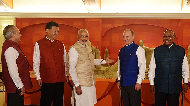 Prime Minister
Narendra Modi with the other BRICS leaders. Photo credit: PRAKASH SINGH/AFP/GettyImages