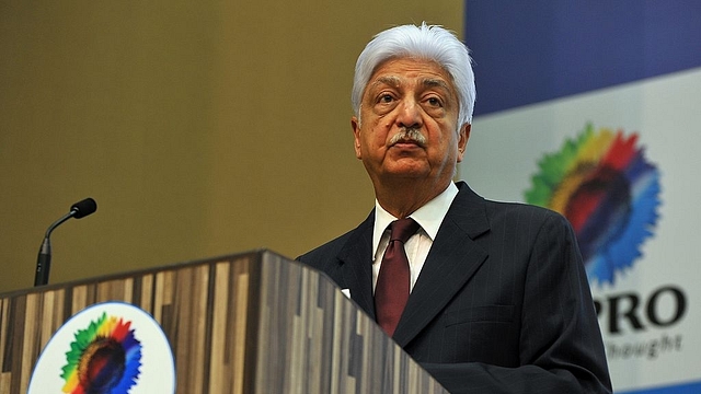 Wipro chairman Azim Premji announces the company’s financial results at Wipro’s facility in Bangalore. (Manjunath Kiran/AFP/GettyImages)