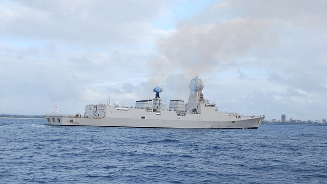 INS Kolkata, a Project 15A - the same class as Chennai - guided missile destroyer. (Indian Navy)