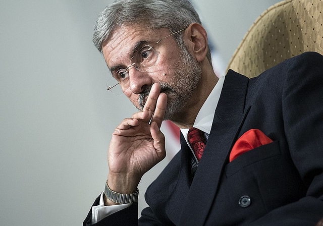 S Jaishankar waits to speak at the Carnegie Endowment in
Washington. Photo credit: BRENDAN SMIALOWSKI/AFP/GettyImages &nbsp; &nbsp; &nbsp;