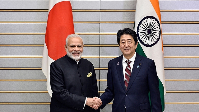 Prime Minister Narendra Modi and his Japanese counterpart Shinzo Abe in Tokyo. FRANCK ROBICHON/AFP/Getty Images)