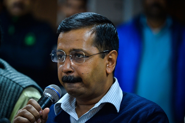 

Arvind Kejriwal at a Press Briefing for Odd-Even (CHANDAN KHANNA/AFP/Getty Images)