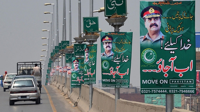 Banners in support of the Pakistani army (A MAJEED/AFP/Getty Images)