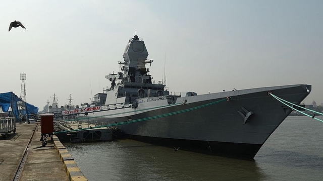 A general view of the INS Chennai of the Indian Navy (INDRANIL MUKHERJEE/AFP/Getty Images)