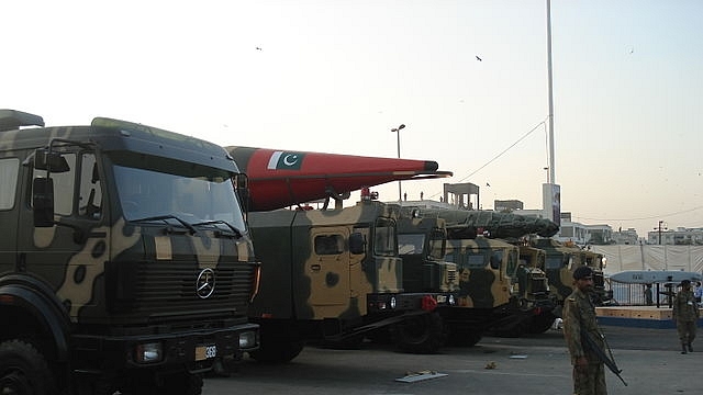 Truck-mounted missiles on display at the IDEAS 2008 defence exhibition in Karachi, Pakistan (Wikimedia Commons)