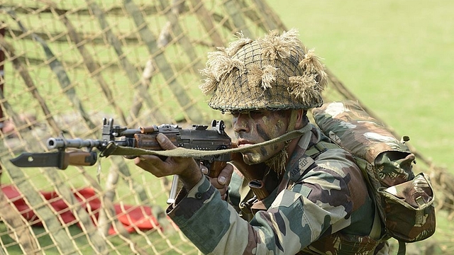 An Indian Army soldier  (SAM PANTHAKY/AFP/Getty Images)