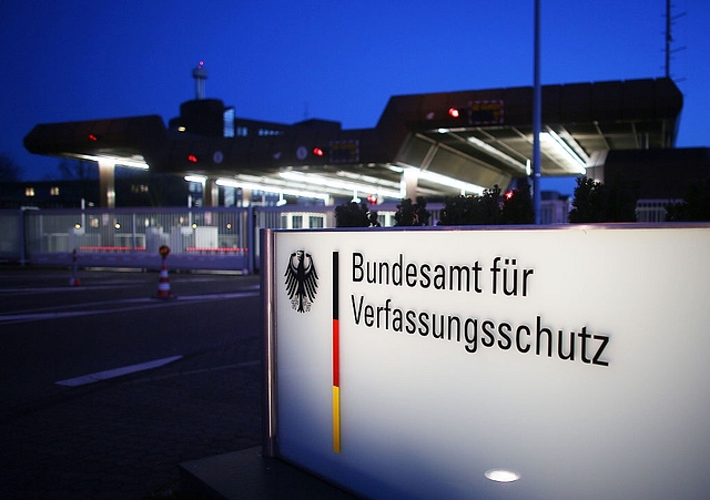 
File photo: Headquarters 
of a German domestic intelligence in Cologne. Photo credit: OLIVER 
BERG/AFP/GettyImages

