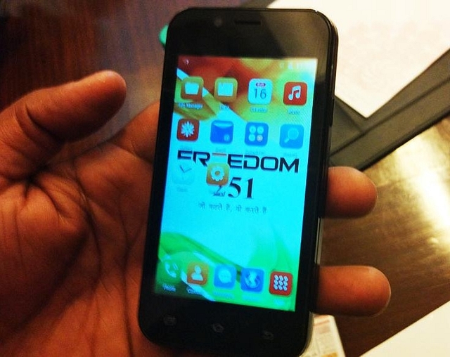  The Freedom 251 smartphone. Picture credit: News18.com

