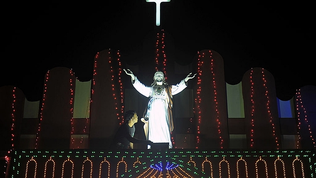 A church-goer. (DIPTENDU DUTTA/AFP/Getty Images) 