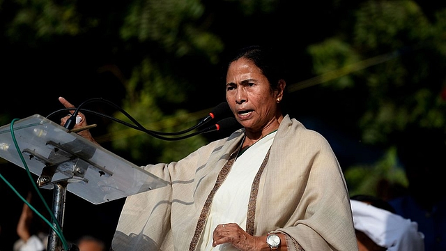 West Bengal Chief Minister and Trinamool Congress (TMC) party leader Mamata Banerjee at a protest against demonetisation in New Delhi. (SAJJAD HUSSAIN/AFP/Getty Images)