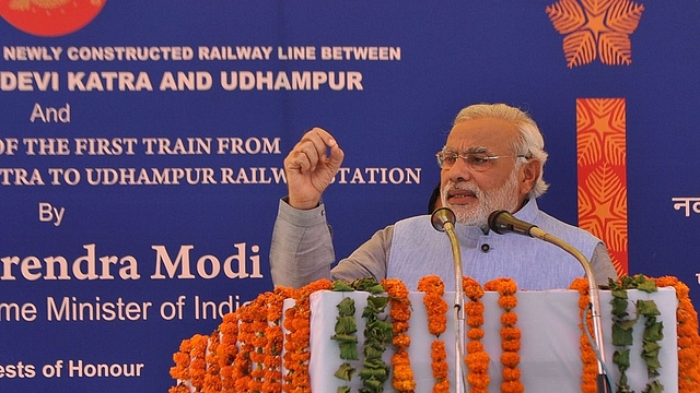 Prime Minister Narendra Modi speaking at a rally. (GettyImages)