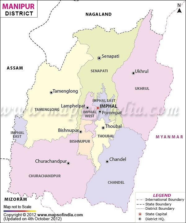 Map Of Manipur district