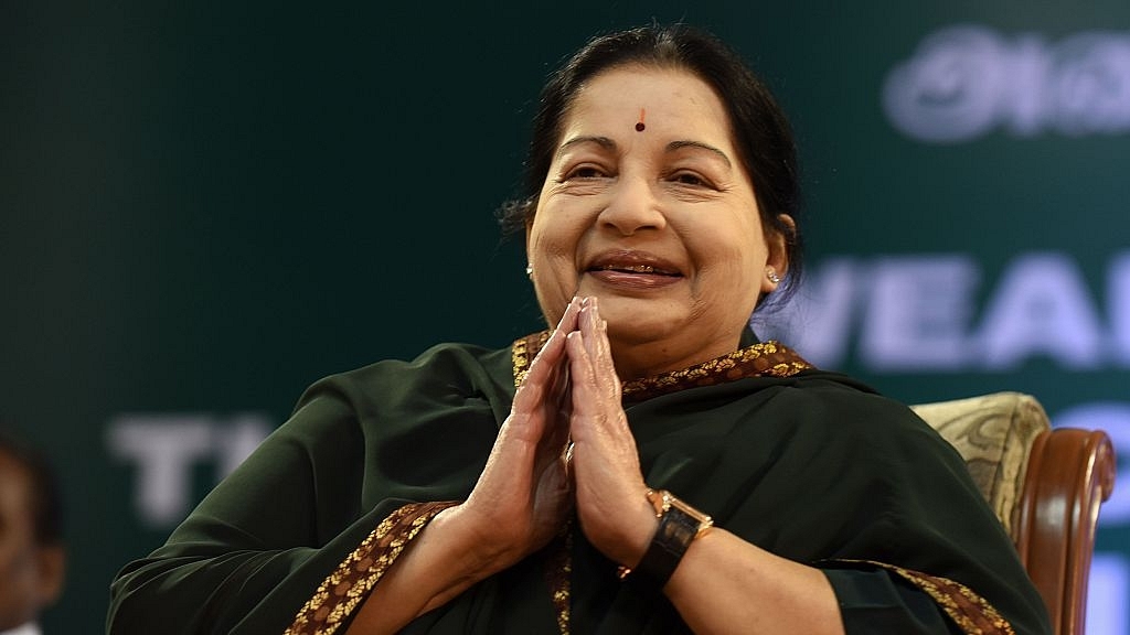 Jayalalithaa Jayaram, leader of All India Anna Dravida Munnetra Kazhagam (AIADMK). Photo credit: ARUN SANKAR/AFP/Getty Images